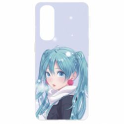 Чохол для Oppo Reno 4 Pro Anime girl with blue hair - PrintSalon