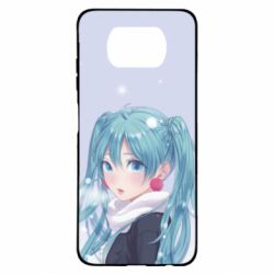 Чохол для Xiaomi Poco X3 Anime girl with blue hair - PrintSalon