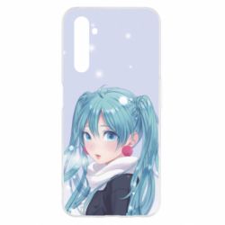 Чохол для Realme 6 Anime girl with blue hair - PrintSalon