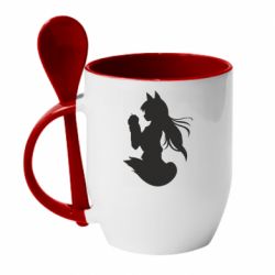 Чашка з ложкою Anime Spice and Wolf - PrintSalon