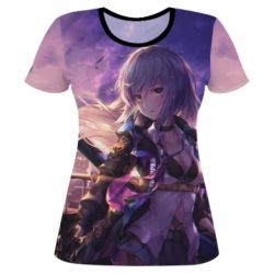 Жіноча 3D футболка Anime warrior-girl - PrintSalon