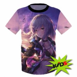 Дитяча 3D футболка Anime warrior-girl - PrintSalon