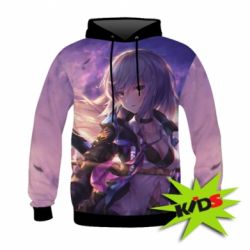 Дитяче 3D худі Anime warrior-girl - PrintSalon