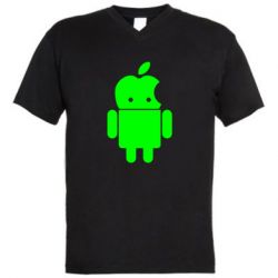 Мужская футболка  с V-образным вырезом Apdroid - PrintSalon