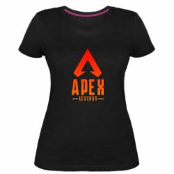 Женская премиум футболка Apex legends gradient logo - PrintSalon