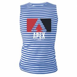 Майка-тельняшка Apex red-black - PrintSalon