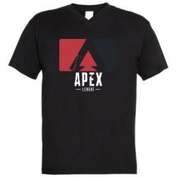 Мужская футболка  с V-образным вырезом Apex red-black - PrintSalon