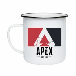 Кружка эмалированная Apex red-black