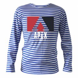 Тельняшка с длинным рукавом Apex red-black - PrintSalon