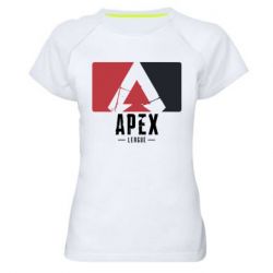 Женская футболка для спорта Apex red-black - PrintSalon