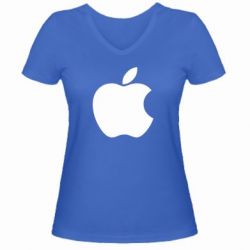 Женская футболка с V-образным вырезом Apple Corp. - PrintSalon