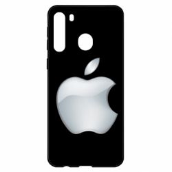 Чехол для Samsung A21 Apple Silver