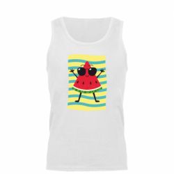 Мужская майка Арбуз на пляже - PrintSalon