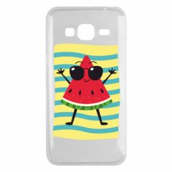Чехол для Samsung J3 2016 Арбуз на пляже - PrintSalon