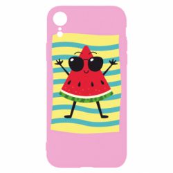 Чехол для iPhone XR Арбуз на пляже - PrintSalon