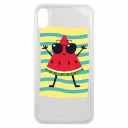 Чехол для iPhone Xs Max Арбуз на пляже - PrintSalon