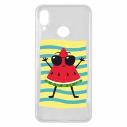 Чехол для Huawei P Smart Plus 2018 Арбуз на пляже - PrintSalon