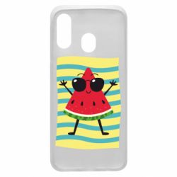 Чехол для Samsung A40 Арбуз на пляже - PrintSalon