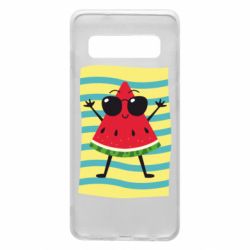 Чехол для Samsung S10 Арбуз на пляже - PrintSalon