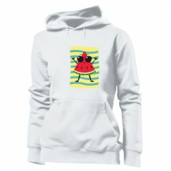 Женское худи Арбуз на пляже - PrintSalon