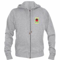 Мужское худи на молнии Арбуз на пляже - PrintSalon