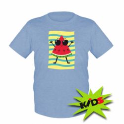 Детская футболка Арбуз на пляже - PrintSalon