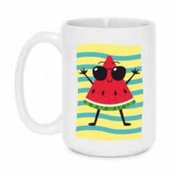 Чашка 420ml Арбуз на пляже - PrintSalon