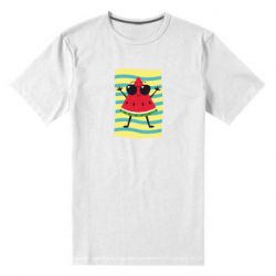 Мужская футболка премиум Арбуз на пляже - PrintSalon