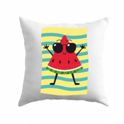 Подушка Арбуз на пляже - PrintSalon