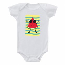 Детский бодик Арбуз на пляже - PrintSalon