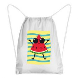 Рюкзак-мешок Арбуз на пляже - PrintSalon