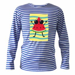 Тельняшка с длинным рукавом Арбуз на пляже - PrintSalon