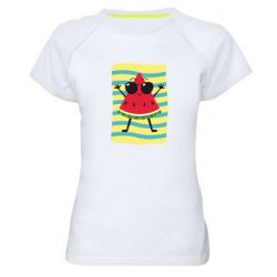 Женская футболка для спорта Арбуз на пляже - PrintSalon