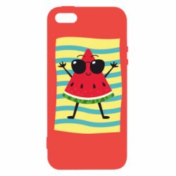 Чехол для iPhone5/5S/SE Арбуз на пляже - PrintSalon