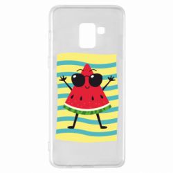 Чехол для Samsung A8+ 2018 Арбуз на пляже - PrintSalon