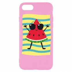 Чехол для iPhone 8 Арбуз на пляже - PrintSalon