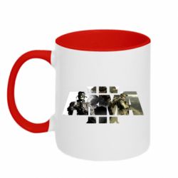 Чашка двухцветная 320ml Arma 3 logo