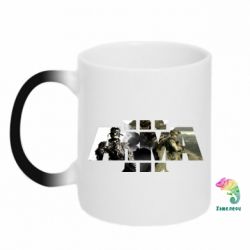 Чашка-хамелеон Arma 3 logo