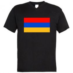 Мужская футболка  с V-образным вырезом Армения - PrintSalon