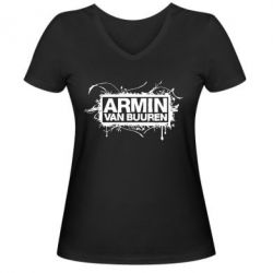 Женская футболка с V-образным вырезом Armin Van Buuren - PrintSalon