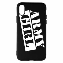 Чехол для iPhone X/Xs Army girl - PrintSalon