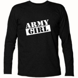 Футболка с длинным рукавом Army girl - PrintSalon