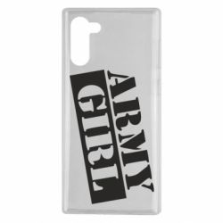 Чехол для Samsung Note 10 Army girl - PrintSalon