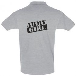 Мужское поло Army girl - PrintSalon