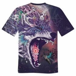 Чоловіча футболка 3D Art wolf monster - PrintSalon