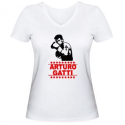 Женская футболка с V-образным вырезом Arturo Gatti - PrintSalon