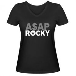 Женская футболка с V-образным вырезом ASAP ROCKY - PrintSalon