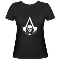 Женская футболка с V-образным вырезом Assassin's Creed Misfit - PrintSalon