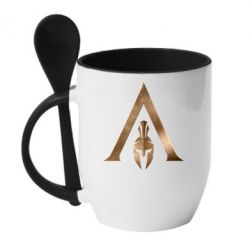 Чашка с ложкой Assassin's Creed: Odyssey logo - PrintSalon