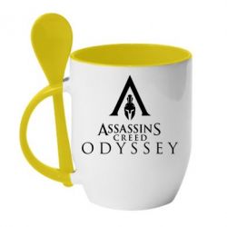 Чашка с ложкой Assassin's Creed: Odyssey logotype - PrintSalon